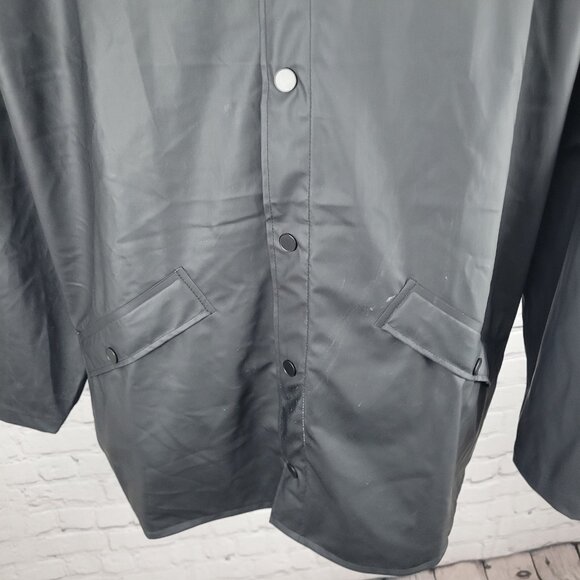 T Mobile Advertising Black RAINS Hooded Lightweight Rain Jacket Coat Size XL - Picture 8 of 16